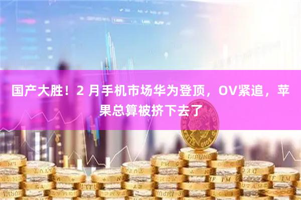 国产大胜！2 月手机市场华为登顶，OV紧追，苹果总算被挤下去了